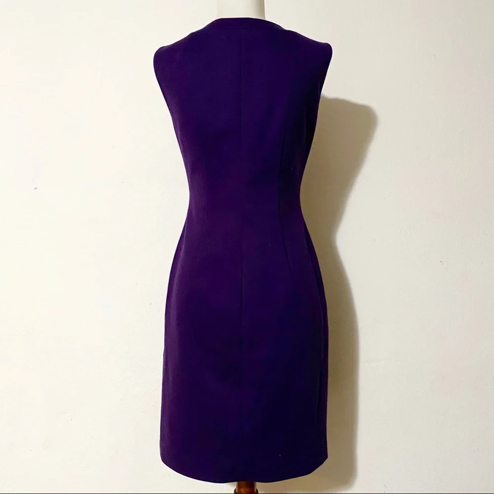 TAHARI Purple Zipper Dress - Picture 2 of 7